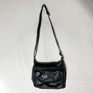 Vintage Bentley Black Leather Purse Shoulder Bag Handbag